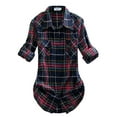 thumbnail image 3 of Matchstick Women Long Sleeve Flannel Plaid Checked Shirt (XS-XXL), 3 of 6