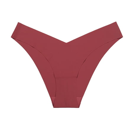 

Knosfe T-Back Thong for Women Seamless Solid Color Underwear Sexy Low Rise Panties S