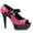 Fuchsia, variant on Ellie Shoes E-609-Jet 6" Heel Womens peep toe pump. Black PU / 8
