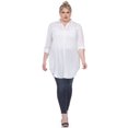 thumbnail image 2 of White Mark Women's Classic Button-Down Tunic Top, 2 of 6