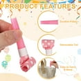 thumbnail image 3 of Uxcell 18 Pcs Colorful Noise Makers Plastic Party Blowers Party Favors for Birthday Parties Holiday Christmas New Years Gift Favors, Light Pink, 3 of 6