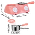 thumbnail image 3 of Double Compartment Chocolate Melting Pot with Temperature Control,Chocolate Melting Pot Kit with Molds and Fork,Mini Fondue Warmer for Candy & Dip Making,Includes 9 Molds & Tools, Home Dessert Kit, 3 of 4