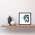 thumbnail image 2 of Tennis Player Hitting Ball Racquet Action Colourful Sport Painting Square Wooden Framed Wall Art Print Picture 8X8 Inch, 2 of 4