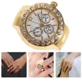 thumbnail image 4 of Relojes de anillo de diamantes de imitación Reloj de anillo de dedo de cuarzo reloj de anillo elástico Festival de regalo, 4 of 7