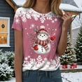 thumbnail image 2 of UngA Christmas Womens Shirts Merry and Bright Christmas Shirt Xmas Tree Graphic Holiday Tee Tops Christmas Tshirts Women Pink,XL, 2 of 6