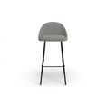 thumbnail image 2 of Inmod Mid-Century Modern Oliver Boucle Bar Stool, Set of 2, Grey, 2 of 5