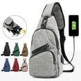 thumbnail image 7 of Anti-Theft Sling Bag for Men Women Crossbody Chest Bags with USB Charging Port Travel Shoulder Fanny Pack, 7 of 7