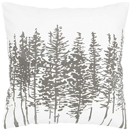 Rizzy Home Coussin Décoratif, 18 Pouces x 18 Pouces, Gris