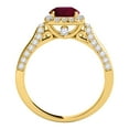 thumbnail image 4 of Aonejewelry 1.25 Ct. Ttw Diamond and Created Ruby Ring In 14k Yellow Gold, 4 of 4
