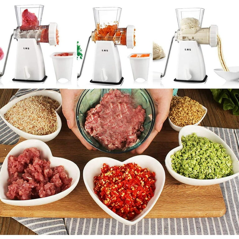  LHS Manual Meat Grinder with Stainless Steel Blades