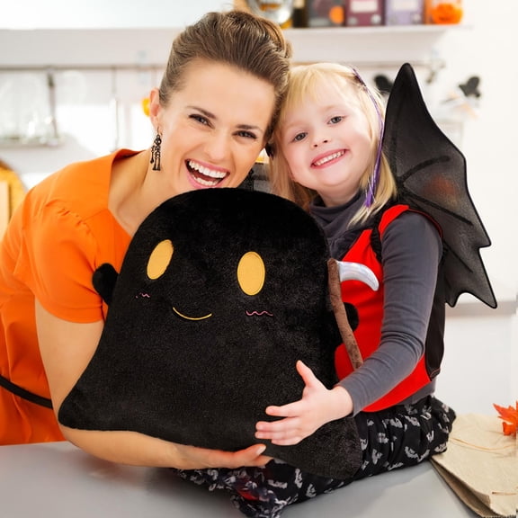 Euahivb Ghost Plush Pillow with Scythe 11.8 x 13.8 Inch Soft Stuffed Cushion for Couch Living Room Spooky Fall Decor