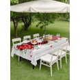 thumbnail image 3 of Outdoor Tablecloth with Umbrella Hole and Zipper, Valentine's Day Rectangle Table Cloth 52x70 Inch Waterproof Tablecloth, Red Striped Love Eucalyptus Grey Wooden Picnic Table Cover for Patio Camping, 3 of 7