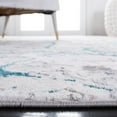 thumbnail image 6 of SAFAVIEH Amelia Pemala Abstract Area Rug, Gray/Aqua, 6'7" x 6'7" Square, 6 of 13