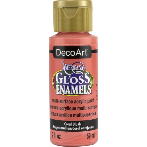 DecoArt Americana Gloss Enamels Acrylic Paint, 2 oz., Coral Blush
