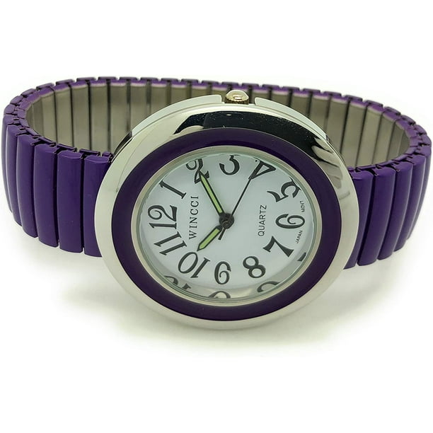 Ladies Big Numbers Stretch Elastic Band Fashion Watch Wincci
