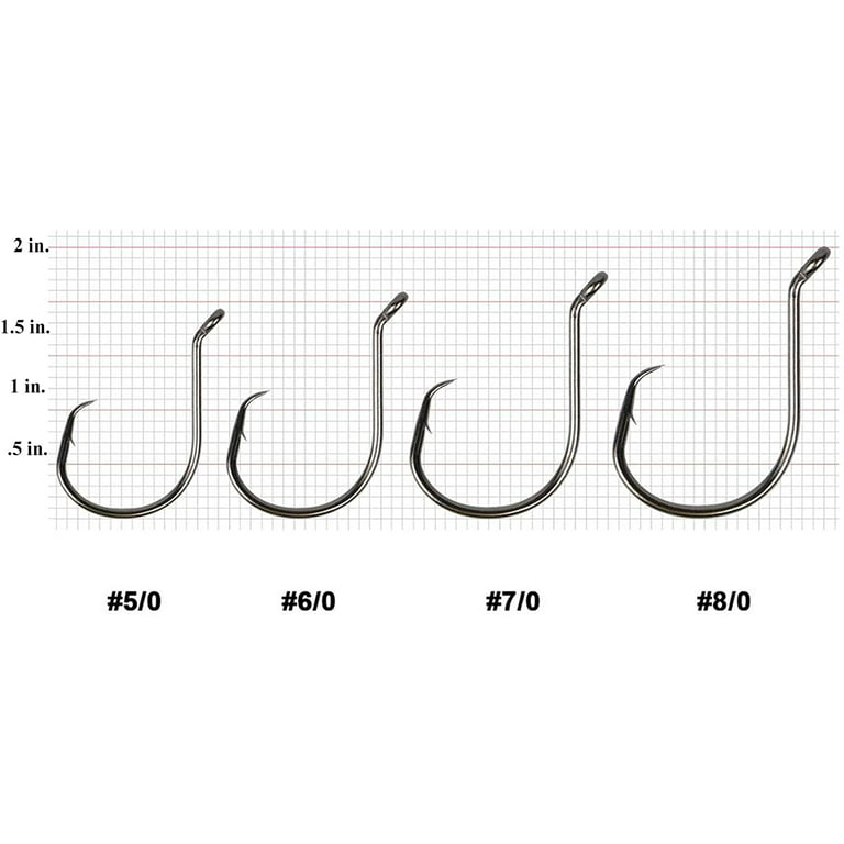 Stellar Circle Hooks 5/0 (25 Pack) UltraPoint Wide Gap Offset Extra Fine Wire Hook | for Catfish, Carp, Bluegill to Tuna | Saltwater or Freshwater