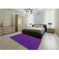 thumbnail image 5 of Ahgly Company Machine Washable Indoor Round Transitional Bright Purple Area Rugs, 5' Round, 5 of 7