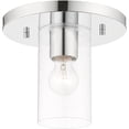 thumbnail image 1 of Livex Lighting 1 Light Polished Chrome Flush Mount, 1 of 3