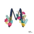 thumbnail image 2 of Penner, Janelle 20x20 White Modern Wood Framed Museum Art Print Titled - Romantic Luxe Monogram M Navy, 2 of 4
