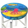 thumbnail image 3 of Balery Submarine And Landscape Fundas de asiento para taburete de bar redondo de tela de terciopelo ajustables que protegen de arañazos y manchas para sillas de 14 a 17 pulgadas.-13 inch, 3 of 7