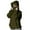 Army Green, variant on Fancifize Women's Balaclava Hoodie Zip Up Fleece Jacket Long Sleeve Double Sweatshirt Lightweight Casual Athletic Coat Outwear with Mask