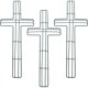 thumbnail image 3 of Marco de corona de alambre de metal con forma de cruz, 3 piezas, con temática de iglesia religiosa, 3 of 7