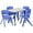 Blue, variant on Emma + Oliver 21.875"W x 26.625"L Blue Plastic Activity Table Set-4 Chairs