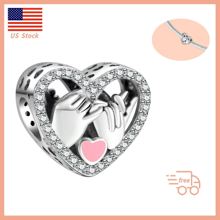 Gold Heart Lock Clip Beads Charm 100% 925 Sterling Silver fit for Authentic  Women Charms Bracelets Women bead Fit Women Bracelet