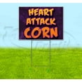thumbnail image 1 of Heart Attack Corn (18" x 24") Yard Sign, Includes Metal Step Stake, 1 of 6