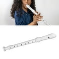 thumbnail image 1 of 8 Hole ABS Recorder Instrument for Kids Beginners, Compact Lightweight 3 Piece Recorder with Fingering Chart, Cleaning Kit, 1 of 7