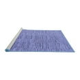 thumbnail image 2 of Ahgly Company Machine Washable Indoor Round Solid Blue Modern Area Rugs, 6' Round, 2 of 4