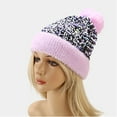 thumbnail image 2 of HXWCHs Women's Sequin Hat Warm Knitted Winter Cap with Detachable Pom M Purple, 2 of 4
