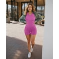 thumbnail image 6 of MINTREUS Women Rompers Short Sleeve V Neck Summer Casual Stretch Overalls Shorts Jumpsuit 2025 Clothes, 6 of 10