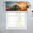 thumbnail image 4 of Beach Turtle Window Curtain Valances Blue Ocean Sea Turtle Summer Coastal Scenery Privacy Decorative Rod Pocket Short Window Valance Curtains 54 by 18 in, 1 Panel, 4 of 6