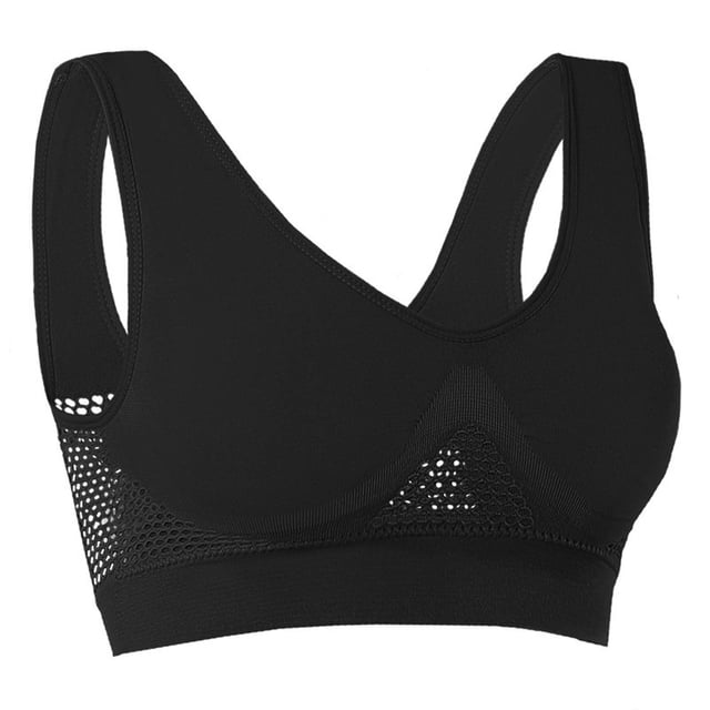 Wo-Fusoul Sports Bra for Women Plus Size Running Push Up Seamless Yoga Back Support Front Closure Breathable Solid Color Beige L