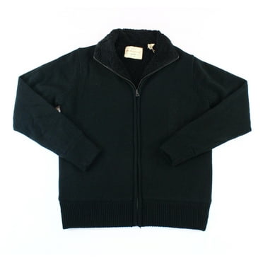 Weatherproof NEW Black Mens Size Medium M Full Zip Sherpa Lined Sweater $125