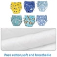 thumbnail image 3 of 6 Pack Unisex Cotton Reusable Potty Training Underwear Breathable Toddler Boys and Girls Pee Training Underpants, 3 of 3
