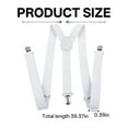 thumbnail image 2 of TELOLY Suspenders for Men Adjustable Length Mens Suspenders Suitable for All Seasons Anti-Slip and Wear-Resistant Shirt Stays,White, 2 of 7
