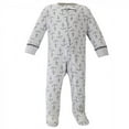 thumbnail image 4 of Touched by Nature Baby Organic Cotton Zipper Sleep and Play 3pk, Blue Whale, Preemie, 4 of 4
