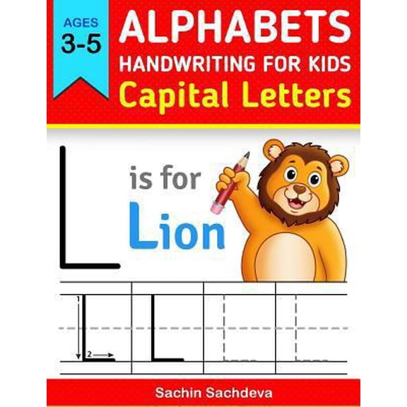 Pre-Owned Alphabets Handwriting for Kids (Capital Letters): Learn to Write ABC Letters for Kids, Preschoolers and Girls (Paperback)