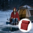 thumbnail image 6 of USB Heated Hoodie Blanket, Wearable Electric Heating Wrap with Attached Hood, Portable Fast Heating 15 Seconds Plush Throw for Office Home, Machine Washable USB Blanket Wine#, 6 of 7