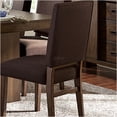 thumbnail image 5 of JERFIT Modern Dining Chairs Set of 2, Brown Fabric Upholstered Side Chairs with Walnut Finish Wood Frame for Kitchen and Dining Room, 5 of 6