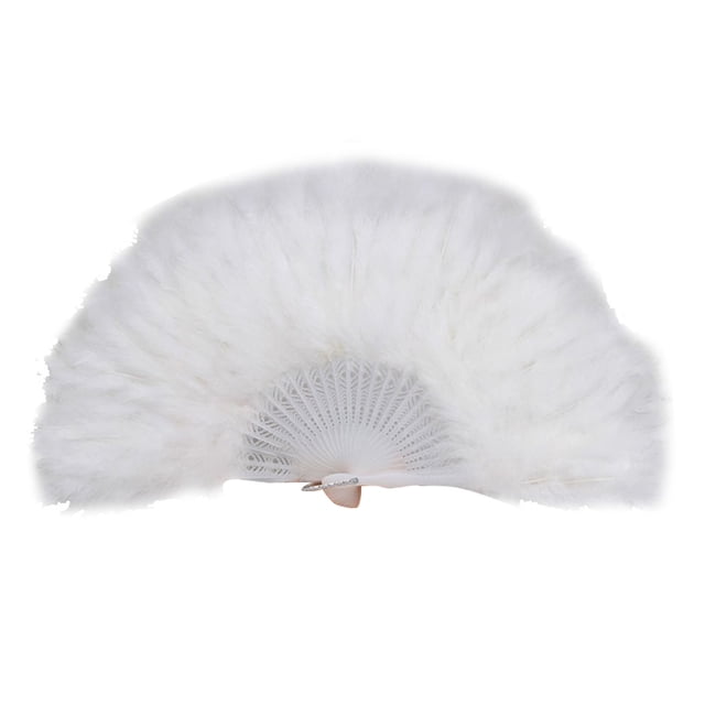 Abanico de plumas Wosthever 42cm Decoración Artesanía Fiestas