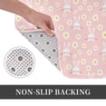 thumbnail image 6 of Sikiie Rabbit Sunflower Print Flannel Anti-slip Floor Mat 16x24in, Thickened Dustproof Entrance Door Mat Floor Mat for Kitchen, Bathroom, Laundry Room, 6 of 7