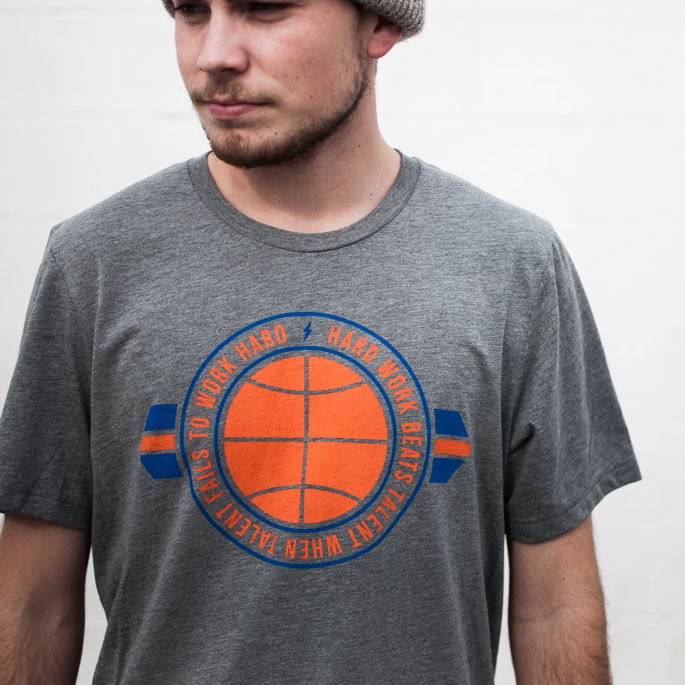 Unisex Men and Women KD Hard Work Tee Shirt OKC Oklahoma City Adult Grey Triblend by Shop Good by Shop Good