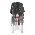 thumbnail image 2 of HELLHERO Snowman Lantern Night Long Kimono Swimsuit Cover Up Long Casual Loose Polyester Breathable Bathing Suit Cover Up, 2 of 6