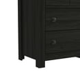 Hillsdale Addison Farmhouse 6 Drawer Dresser, Black Oak