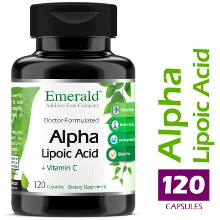 Emerald Laboratories (Ultra Botanicals) - Alpha Lipoic Acid 300 mg plus Vitamin C - Supports Healthy Metabolism, Antioxidant Support - 120 Capsules