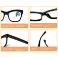 thumbnail image 3 of 5 Pairs of Thick Oversize Square Reading Glasses for Women and Men, Blue Light Blocking Spring Hinge Readers, 3 of 6