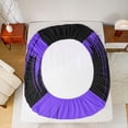 thumbnail image 5 of Homewish Abstract Ombre Stripes Full Size Sheets,Modern Geometric Pattern Bed Sheets,Purple Black Sheet Sets For Adults,Breathable Home Decor,4pcs, 5 of 7